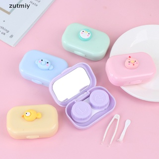 [zutmiy2] funda cuadrada para lentes de contacto con espejo de belleza para pupilas, caja de lentes de contacto, kit de viaje m78
