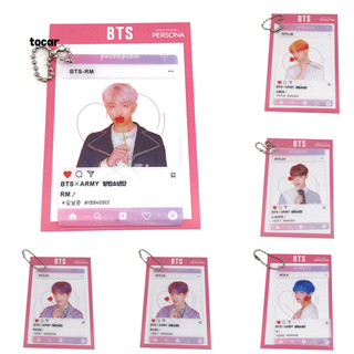 KPOP BTS PVC transparente Photocard llavero Bangtan Boys llavero bolso adorno