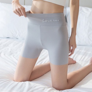 hielo de seda de las mujeres no-curling fondo pantalones cortos de verano anti-deslumbramiento de cintura alta pantalones de seguridad