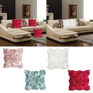 Flower Design Pillow Cover Linen Throw Sofa Cushion Case Bed Home Decor