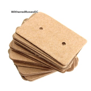 [witheredrosesec] 100 piezas de tipo profesional para pendientes, soporte para colgar tarjetas kraft, papel venta caliente