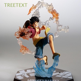 TREETEXT PVC Action Monkey D Luffy Model Action Figure Roronoa Zoro Figurine Gift Colossum Collection Battle Ver 21cm Three-knife