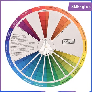 [XMEZYLKK] 1 pieza de rueda de Color, pintura mezcla guía de aprendizaje clase de arte herramienta de enseñanza para la combinación de maquillaje tabla de Color guía mixta (8)
