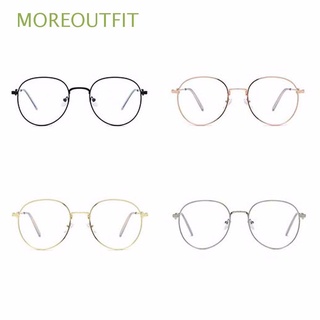 MOREOUTFIT moda miopía gafas hombres Anti luz azul vidrio gafas de lectura mujeres oficina marco de Metal gafas accesorios Unisex protección de ojos marco completo gafas/Multicolor