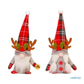 va navidad decoraciones a cuadros cornamentas hechas a mano sueco tomte gnome felpa santa elf