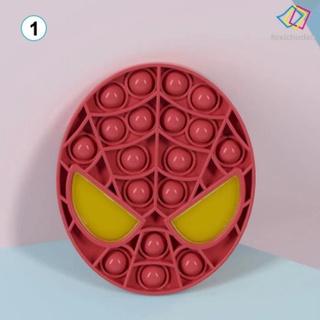 Pop It Fidget Push Pop Bubble Super Heroes Series Tik Tok juguete - Spiderman rojo