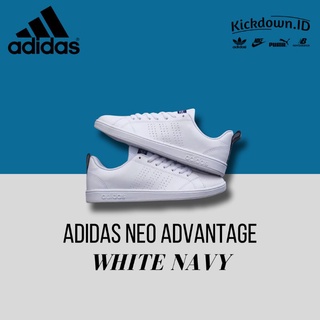 Adidas Neo Advantage lista blanca azul marino 100% Original BNWB