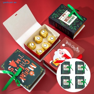 yanhuad 4 estilos bolsa de galletas santa claus caja de regalo de navidad resistente al desgaste para el hogar