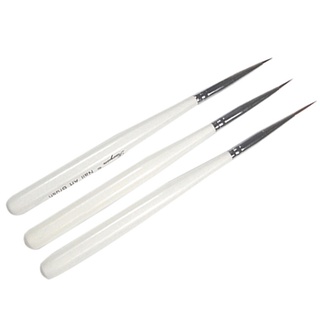 🅗🅡 3Pcs Nail Art Brush Liner Drawing Pen Manicure Tool Set Kit (3)