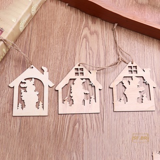 Lindo mini Ornamentos De madera De colores Para decoración De fiesta De navidad/jardín De niños (3)