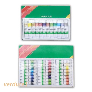 verd 12ml 12/24 colores profesional gouache tubos de pintura conjunto dibujar pintura pigmento arte suministros (1)