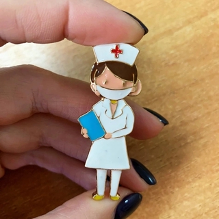 [ Fashion Nurse Girl Cartoon Brooches ] [ Cute Enamel Person Brooch Pins ] [ Denim Shirt Lapel Hat Collar Jewelry ] (2)