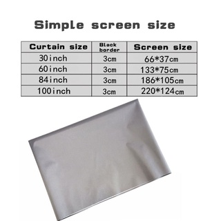 SUHOO 3D HD Anti-light Screens Home Outdoor Office Projectors Screen Projector Cloth Portable 30/60/84/100/120 inch High Quality Simple Reflective Fabric (2)