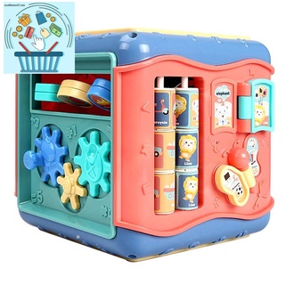Juguetes de bebé actividad cubo de juego de seis caras en forma de caja Match desarrollo infantil juguete educativo para niños