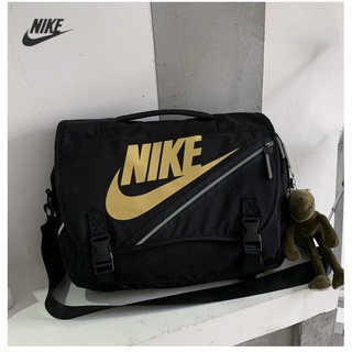Nike Men's and Women's Shoulders, Single-shoulder Messenger Bag, Travel Backpack, Large-capacity Student School Bag