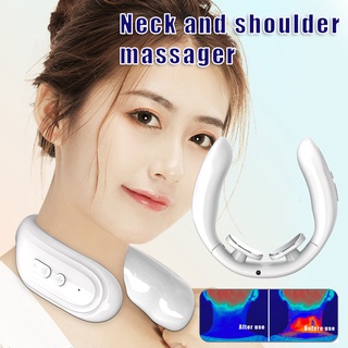 masajeador portátil de cuello 5 modos inalámbrico inteligente recargable masajeador de cuello para el hogar viajes al aire libre