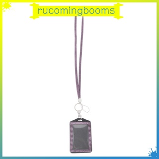 [rucomingbooms] etiquetas verticales de diamantes de imitación de resina con insignia de identificación y cordones con gancho