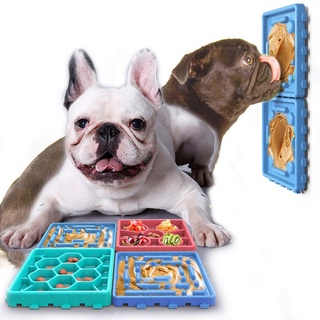 4pcs Pet Slow Food Bowl perro lavabo perro suministros comer perro tazón grande tazón dorado Retriever perro grande Anti atragantamiento tazón de alimentos (7)