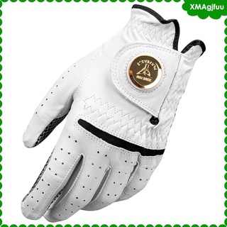 [xmagjfuu] 1 guante de golf para hombre, cuero genuino guantes de golf de los hombres de la mano izquierda suave transpirable pura piel de oveja guantes de golf