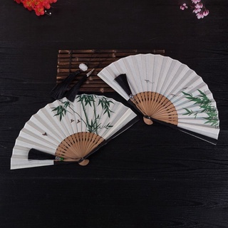 int0 verano vintage bambú plegable abanico de mano chino danza boda fiesta decoración bolsillo regalos