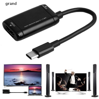 Grandlarge USB-C Tipo A HDMI Adaptador 3.1 Cable Para MHL Teléfono Android Tablet Negro
