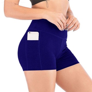 Pantalones Cortos Deportivos Transpirables De Secado Rápido Sólido Para Mujer (3)