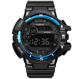 Reloj de pulsera deportivo de goma con pantalla LCD Digital impermeable a la moda para hombre sklybet.br (4)