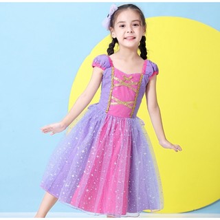 (Hose_Id) vestido de princesa Rapunzel princesa disfraces para niños