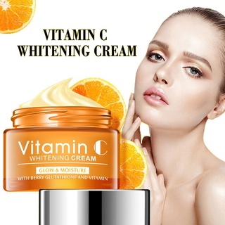 saaaw 50ml vitamina c blanqueamiento crema facial reparación fade pecas eliminar manchas oscuras removedor de melanina brillante crema cara