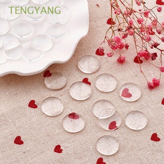 TENGYANG Bright Glass Cabochon Flower for Jewelry Making Time Gem DIY Domed Bracelet 50pcs Charm Good Magnifying Flat Round