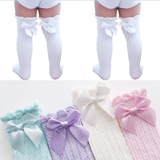 sally12 moda calcetines niño rodilla tubo alto calcetines de invierno largo casual algodón suave niñas calentadores de piernas/multicolor (2)