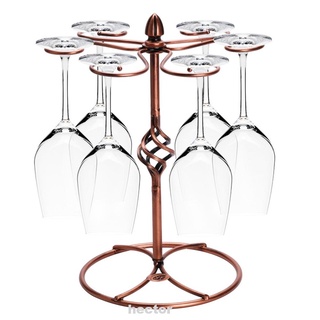 Con 6 ganchos elegantes de Metal de hierro colgante de vidrio de almacenamiento de múltiples usos estante de vino