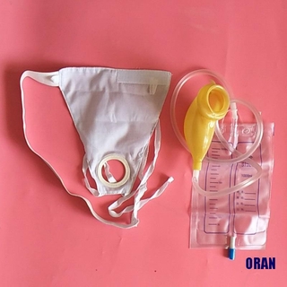 (ORAN)Men Urinals Latex Urine Collector Bedridden Breathable Urine Bag Urinary