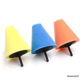 blu - esponja de espuma para pulir en forma de cono, almohadillas para buje de rueda de coche