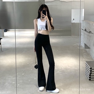 Bell-Bottom Pants Straight Drooping Wide-Leg Pants Slim Fit High Waist Loose Summer Thin Mop Trousers Casual Pants for Women (1)