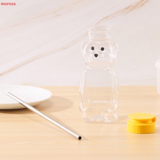 Meexea 240ml plástico exprimir botellas de condimento en forma de oso salsa miel mostaza dispensador de mermelada de plástico oso botella de miel