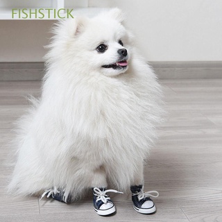 Fishstick impermeable zapatos para perros lindos mascotas Denim zapatos para mascotas botines para perros pequeños, gatos moda al aire libre Casual estilo transpirable resistente al desgaste cachorro zapatilla de deporte/Multicolor