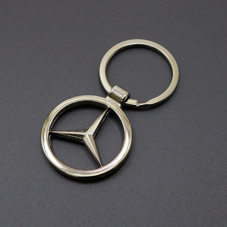 [Listo Stock Venta Caliente] Creativo Logotipo Del Coche Llavero Hueco 3D Llave De Metal Colgante Adecuado Para Mercedes-Benz (1)