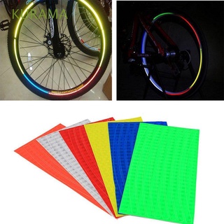 KURAMA Utilidad Calcomanías. Exterior Reflector Calcomanías para bicicletas Materia de barras Neumático Moto MTB Rueda Moto Fluorescencia Reflexivo adj./Multicolor