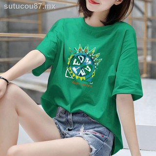 Camiseta de algodón puro estilo occidental de manga corta para mujer verano nuevo estilo 2021 estilo caliente coreano suelto top blanco ropa camiseta tendencia