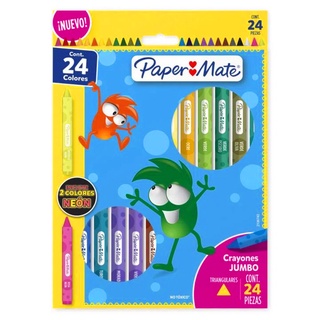 Crayones Jumbo Triangular Paper Mate 24 Piezas