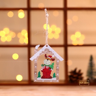 Lindo mini Ornamentos De madera De colores Para decoración De fiesta De navidad/jardín De niños (7)