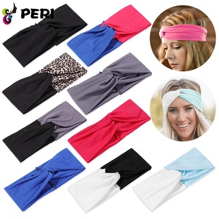 peristore moda diademas ancho oído calentador headwear accesorios para el cabello contraste color mujeres niñas suave estiramiento turbante