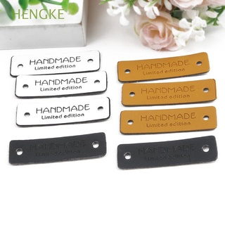 HENGKE Limited Edition Labels PU Logo Garment Decoration Leather Tags Clothing Scarf for Bag Luggage Hand Work Tags Sewing Accessories/Multicolor (1)