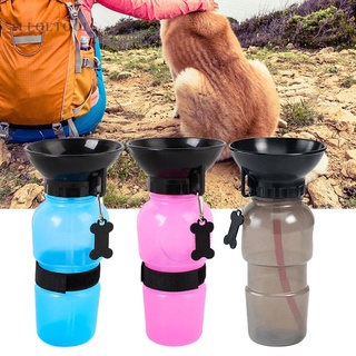 Tool-500ml perro botella de agua potable taza mascota al aire libre tazón de alimentación perros gato taza de agua [Alo] (1)