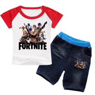 Fortnite niños traje de los niños traje de los niños camiseta de mezclilla pantalones cortos de bebé traje de niño traje (1)