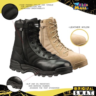 Hombres Original SWAT clásico 9" táctica militar botas laterales cremallera fuerzas de combate zapatos/ Kasut Operasi