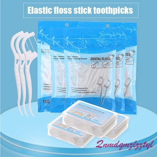 50/100Pcs Dental Floss Interdental Brush Teeth Stick Toothpicks Tooth Thread Floss for Oral Care Beauty Tools