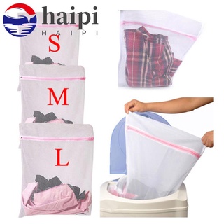 HAIPI S/M/L Home Bolsas de lavado Lavadora Cesta bolsa con cremallera Red de malla Nylon BRA / medias / lenceria Proteger Ropa Bolsas de Lavanderia