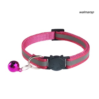 [Wmp] Collar ajustable reflectante para cachorro/perro/gato/hebilla de liberación/correa para el cuello/suministro para mascotas (8)